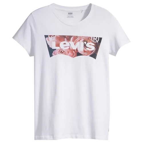 Levi's The Perfect Tee, T-Shirt Donna, Housemark Photo Fill - White, XL