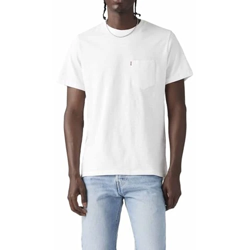 Offerta a tempo: Levi's Short Sleeve Classic Pocket Tee, Maglia di tuta Uomo, White + Slub, L - 35% da 22.28 € a 14.50 €