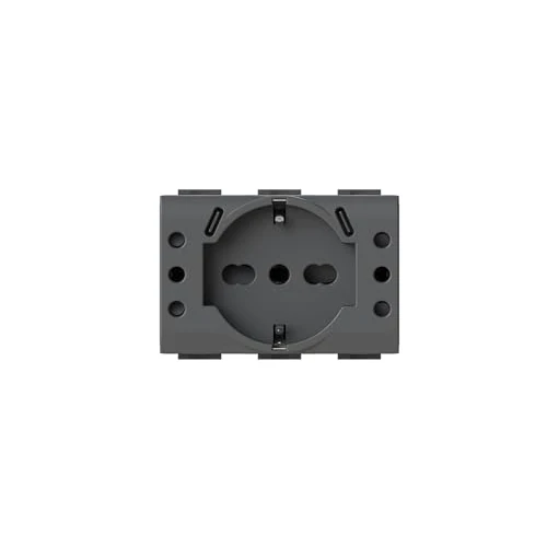 4Box - USB Einbausteckdose P503 kompatibel mit Bticino® LivingLight™ anthrazit