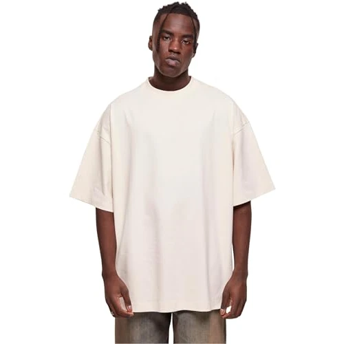 Urban Classics Huge Tee heren T-shirt zwart basics, streetwear, witzand., L