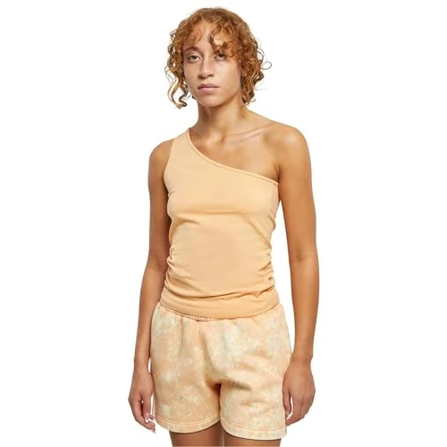 Zeitlich begrenztes Angebot: Urban Classics Damen Top Ladies Asymmetric Top paleorange L von 12.90 € auf 10.90 € (16% Rabatt)