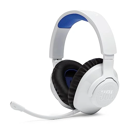 Offerta a tempo: JBL Quantum 360P Cuffie Gaming Over Ear Wireless Bluetooth per PlayStation, Cancellazione Attiva del Rumore, Microfono a Braccio Rimovibile, Audio 3D, Compatibili con Mac e Nintendo Switch, Bianco - 40% da 99.99 € a 59.90 €