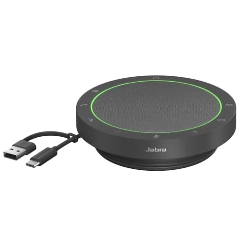 Jabra Speak2 55 Haut-Parleur Bluetooth sans Fil, 4 Micros Antibruit, Haut-Parleur 50 mm Pleine Gamme, Audio Large Bande, Compact et Portable, Certifié MS Teams, Gris Foncé