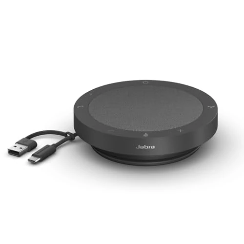 Beperkte aanbieding: Jabra Speak2 40 draagbare speakerphone met 4 noise cancelling microfoons, 50 mm full-range speaker, wideband audio en USB-A en USB-C aansluiting- gecertificeerd voor Zoom en Google Meet- donkergrijs van 98.72 EUR naar 98.72 EUR (besparing 0%)