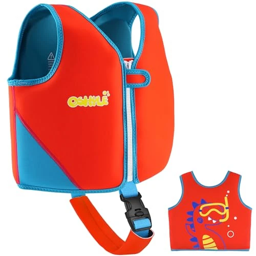 Offerta a tempo: OSHYLE Giubbotto da Nuoto in Neoprene per Bambini - Aiuto Ideale per Il galleggiamento per Bambini (M(3-6), Arancia) - 0.00% da 38.99 € a 38.99 €