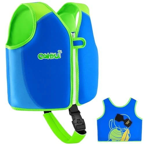Offerta a tempo: OSHYLE Giubbotto da Nuoto in Neoprene per Bambini - Aiuto Ideale per Il galleggiamento per Bambini (M(3-6), Blu) - 38% da 38.99 € a 24.22 €