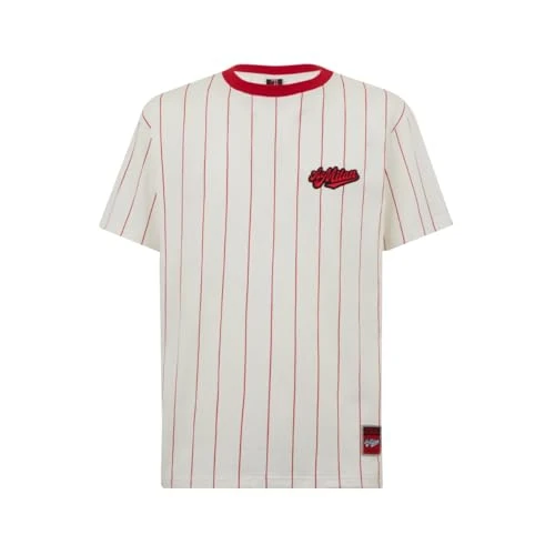 AC Milan Urban II Striped T-Shirt, White, Adult, Official Product, Size XL