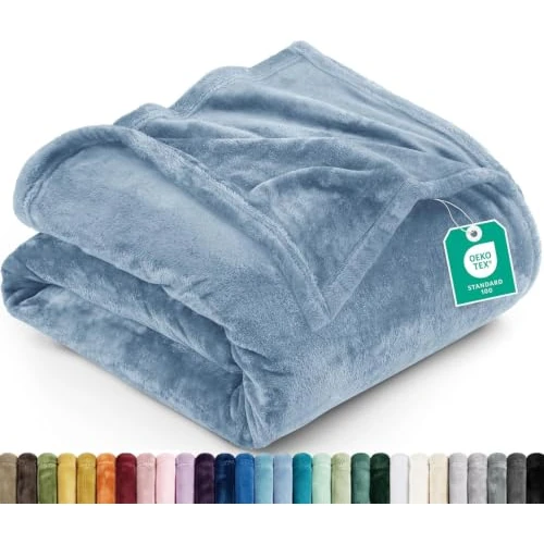 Offre limitée : Utopia Bedding Couverture Polaire [259x228 cm, Bleu Pierre] Plaid pour Lits, Canapés, Chaises et Divans - 300 GSM Couverture Chaude, Douce et Épaisse pour Toutes Les Saisons de 39.08 € à 39.08 € (0.00% de remise)