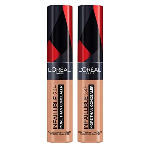 L'Oréal Paris Infaillible Liquid Face Concealer, More Than a Concealer, Waterproof Formula, Long-Lasting Covering Action, 24 Hours, Natural Effect, Anti-Dark Circles, Blemishes, Colour 329