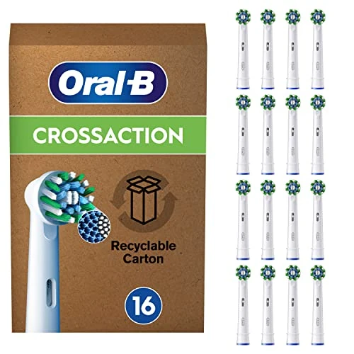 Offerta a tempo: Oral-B Cross Action - 16 Testine di Ricambio per Spazzolino Elettrico — 53% da 69,99 € a 32,99 €