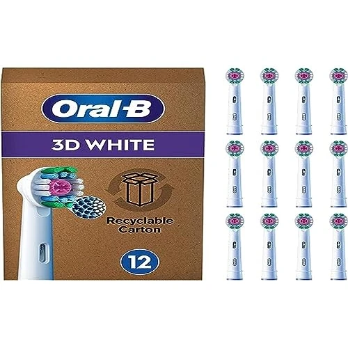 Offerta a tempo: Oral-B Testina professionale 3D per spazzolino elettrico, con setole a forma di X e tazza di lucidatura unica per sbiancamento dei denti e per rimuovere macchie superficiali, confezione da 12 pezzi, - 39% da 45.75 € a 27.99 €