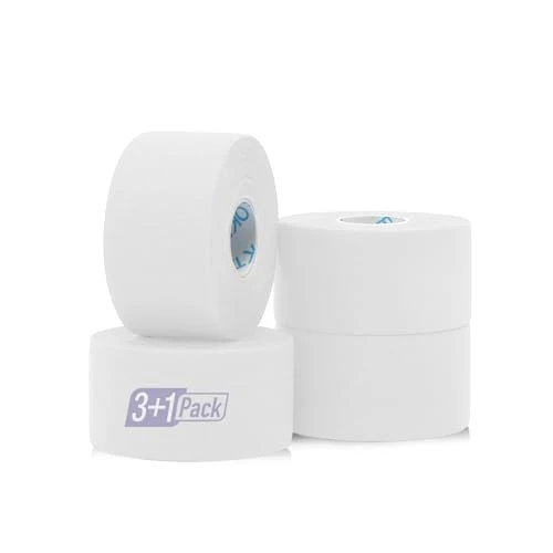 Oferta limitada: OK TAPE Cinta Adhesiva Deportiva (4 rollos) 3,8 cm x 13,7 m, hipoalergénica, para vendajes adhesivo Deportiva,adecuada para dedos, tobillos, muñecas,Blanco de 12.99 € a 12.99 € (ahorro 0.00%)