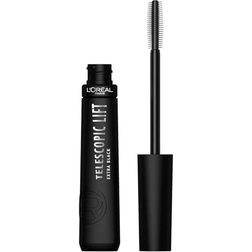 Begrenztes Angebot: L'Oréal Paris Telescopic Lift Mascara, Langanhaltendes Lifting bis zu 36 Stunden, Sichtbar mehr Wimpernlänge, Kein Verklumpen, kein Verschmieren & kein Krümeln, Telescopic Lift, Extra Black von 15.00 EUR auf 13.50 EUR (Rabatt 10%)