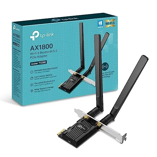 TP-Link Archer TX20E - Tarjeta Wi-Fi PCI Express Adaptador Wi-Fi 6 (AX1800) con Bluetooth 5.2, Compatible con Windows 11/10