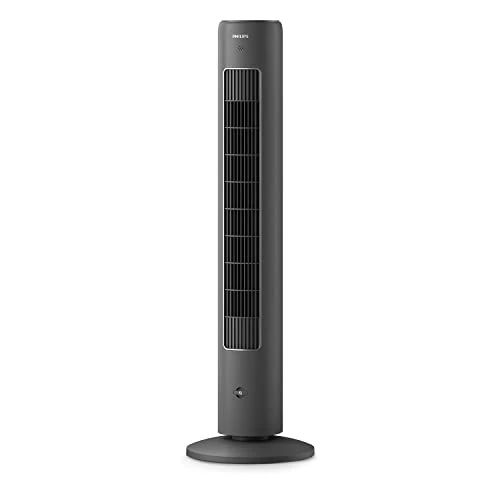 Offerta a tempo: Philips ventilatore a torre Serie 5000, auto-rotante, 105 cm, telecomando, timer, 3 velocità, 3 modalità, 40W, flusso d'aria potente ma silenzioso, adatto all'aromaterapia, grigio scuro (CX5535/11) - 30% da 99.99 € a 69.99 €