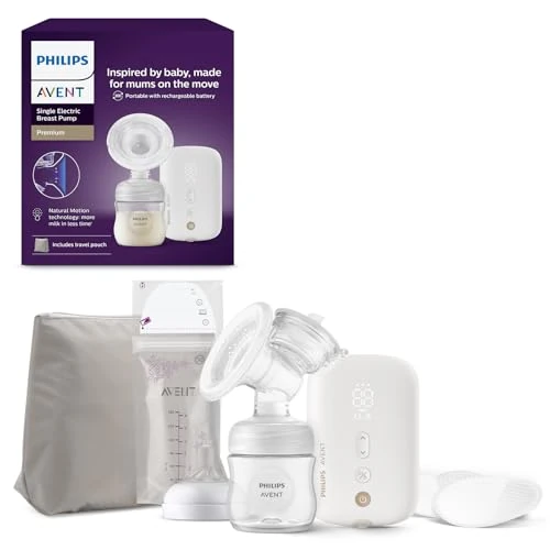 Philips Avent SCF396/31 Simple Electric Breast Pump Hospital Grade Silent Rechargeable Motor for Discreet Experience Anywhere You are - Carry Case