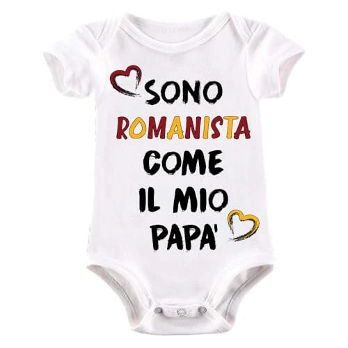 Body neonato adatto a tifosi compatibile con la squadra preferita idea regalo nascita tutina - 0-6 mesi