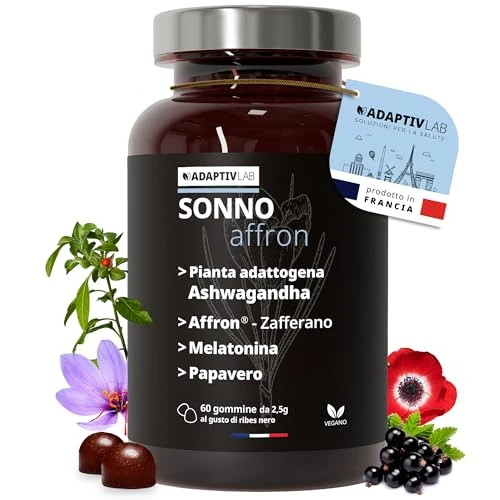 Oferta limitada: AdaptivLAB Sueño AFFRON 60 Melatonina Gominolas Adultos para Dormir Bien - Complementos Alimenticios Gummies Melatonina - Sabor Grosella Negra Ashwagandha Gummies Fabricado en Francia de 23.99 EUR a 23.99 EUR (ahorro 0%)