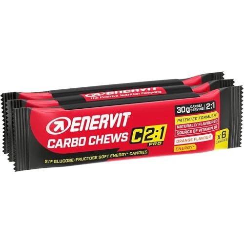 Enervit C2:1 Pro - Carbo Chews Caramelle gommose Energetiche, 6 caramelle