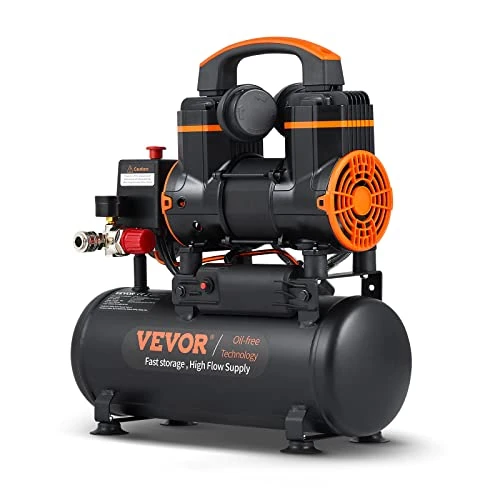 Oferta limitada: VEVOR Compresor de Aire Silencioso de 8L 900W 1,2CV Presión Máxima de 3,5 Mpa Motor sin Aceite 70 dB para Reparación de Automóviles Inflado de Neumáticos Pintura a Pistola de 109.90 € a 96.90 € (ahorro 12%)