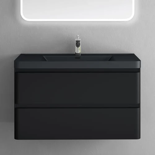 Offerta a tempo: doporro Mobile Sottolavabo Sospeso 90 cm con 2 Cassetti e Lavabo - 0.00% da 499.90 € a 499.90 €