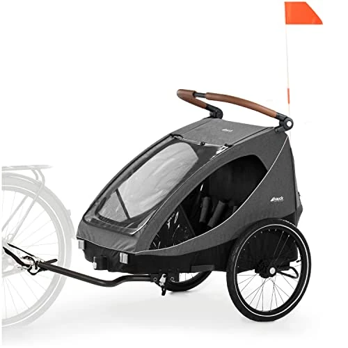 Oferta ograniczona: hauck Dryk Duo przyczepa 2 dla dzieci, w zestawie z zaczepem, przednie koło i proporczyk, składana, miejsce do przechowywania XL, łatwa do zamocowania, obsługa podwójnego wózka - szary wrzosowy z 2031.25 EUR na 2031.25 EUR (znizka 0%)