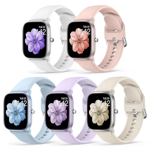 Offerta a tempo: Higgs 5 Pezzi Cinturino 20mm Compatibile con Amazfit GTS 4 2 Mini/GTS 2 2e 3 4 42mm, Bip U pro/Bip S/S Lite/Lite Donna e Uomo, Silicone Morbido, Bianca - 18% da 16.99 € a 13.99 €