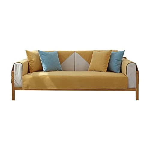 Offerta a tempo: VanderHOME Copridivano 3 Posti, Copridivano Impermeabile, Copridivano 3 Posti Antigraffio Gatto Protezione Per Divano, Copertura Universale Per Divano Antiscivolo 70 * 90cm-Giallo giallo（1 PC） - 50% da 27.99 € a 13.99 €