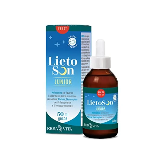 Offerta a tempo: ERBA VITA Lietoson Junior in gocce integratore con Melatonina per favorire il rilassamento e l’addormentamento nei più piccoli - 0.00% da 10.91 € a 10.91 €