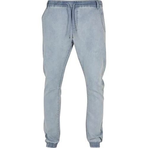 Offerta a tempo: Urban Classics Knitted Denim Jogpants, Pantaloni Uomo, Lighter Washed, - 49% da 59.90 € a 30.59 €