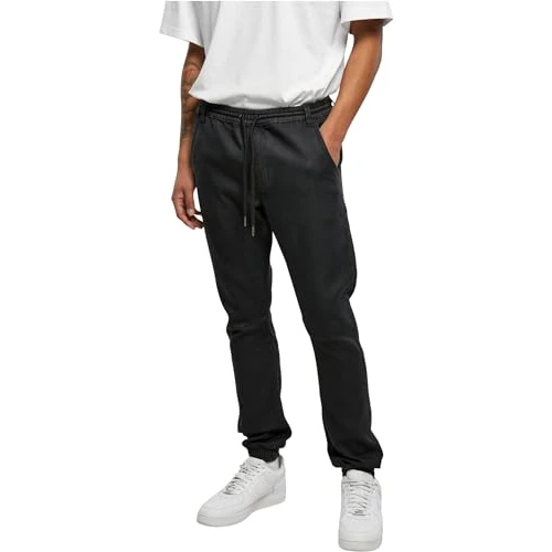 Zeitlich begrenztes Angebot: Urban Classics Herren Hose Knitted Denim Jogpants realblack Washed M von 49.90 € auf 28.12 € (44% Rabatt)