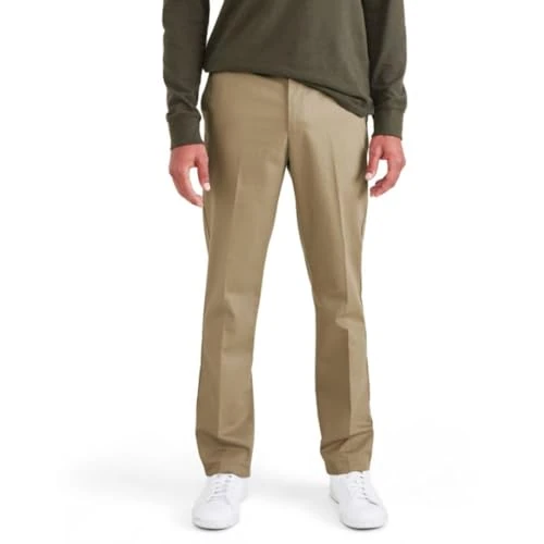 Offerta a tempo: Dockers Signature Stain Defender Slim Creased, Pantaloni Uomo, New British Khaki, 33W / 34L - 47% da 89.95 € a 47.30 €