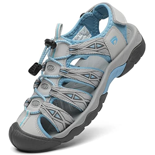 Oferta limitowana: DANNTO Letnie Sandały Sportowe Damskie Oddychające na Zewnątrz Antypoślizgowe Piesze Wędrówki Sandały Trekkingowe Wspinaczka(Beżowy,42 EU) z 815.69 zł na 815.69 zł (oszczędź 0.0%)