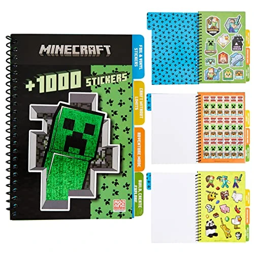 Offerta a tempo: Minecraft Attivita Creative - Sticker Book 1000 + Adesivi Per Bambini Minecraft Gadget Adesivi per Scrapbooking Decorativi Regali per Gamer - 31% da 14.16 € a 9.77 €