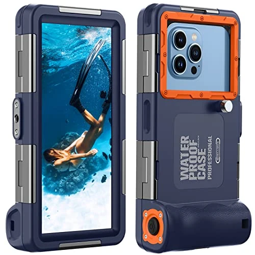 Lanhiem Waterproof Pouch [Universal] Phone Case Protection IPX8 Diving Case for iPhone Samsung Galaxy Huawei XiaoMi RedMi Oppo Vivo Smartphone 4.7-6.8 Inch 15M Underwater Cover Blue