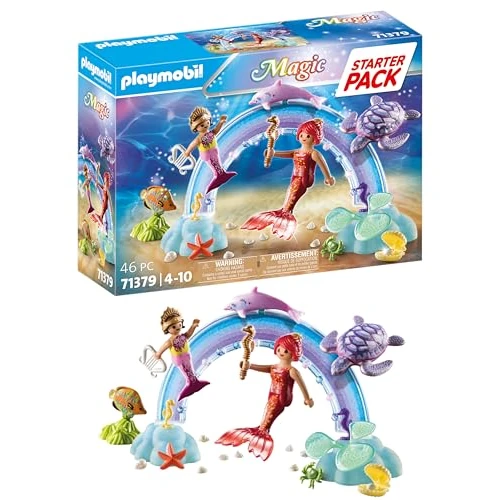 Limited offer: Playmobil 71379 Magic Mermaids Starter Pack, magical water world, fun imaginative role play, playsets suitable for children ages 4+ from 17.63 EUR to 17.63 EUR (save 0%)