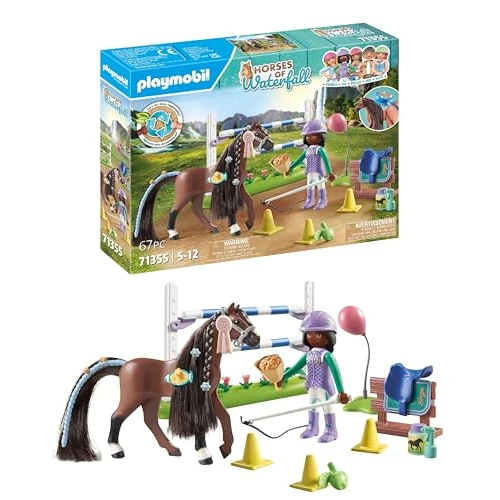Offre limitée : Playmobil 71355 Zoe & Blaze avec Parcours d'obstacles - Horses of Waterfall - avec 1 Cheval et 1 Personnage - fabriqué avec Plus de 80% de matériaux recyclés ou biosourcés en Moyenne. Dès 5 Ans de 15.53 € à 11.75 € (24% de remise)