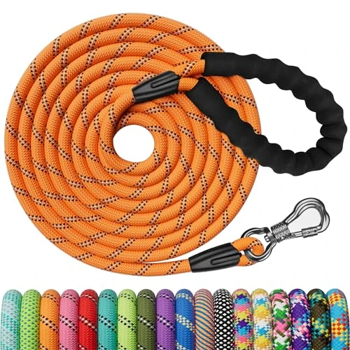 XXBEN Guinzaglio per cani, 20m resistente, imbottita, allenamento cuccioli, piccolo, medio, grande, moschettone