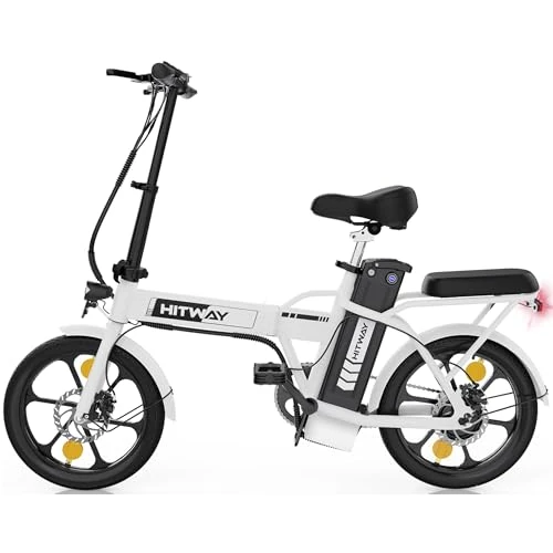 HITWAY BK5 Rower elektryczny, składany rower miejski, akumulator 8,4 Ah, silnik 250 W, zasięg wspomagania do 35-70 km