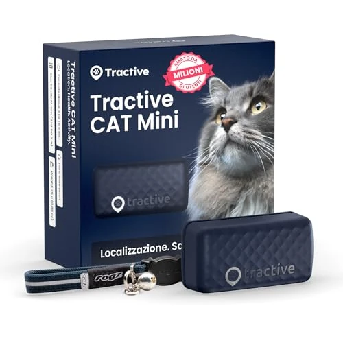 Offre limitee: Tractive – Collier GPS Chat Connecté Mini | N° 1 des GPS pour Chats | Localisation en Direct | Historique de Localisation et Fonction Territoire | Collier de Sécurité Inclus (Bleu foncé) de 49.99 EUR a 24.99 EUR (economie 50%)