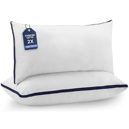 Utopia Bedding Pillows (2 Pieces) - 3D Virgin Hollow Fibre Filling - Soft and Easy to Care Pillow (40 x 70 cm, Navy)