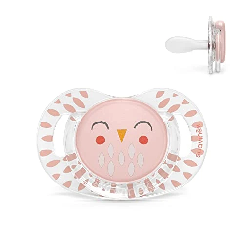 Suavinex, Chupete para Bebés de +18 Meses. Chupete con Tetina Fisiológica de Silicona SX Pro. Tetina más Plana y Flexible. Bonhomia, Rosa