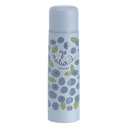 Oferta limitowana: Suavinex, Termos w płynie dla niemowląt termos ze stali nierdzewnej z hermetycznym zamknięciem na gorące i zimne napoje 500 ml jagodowy niebieski z 36.09 zł na 36.09 zł (oszczędź 0.00%)