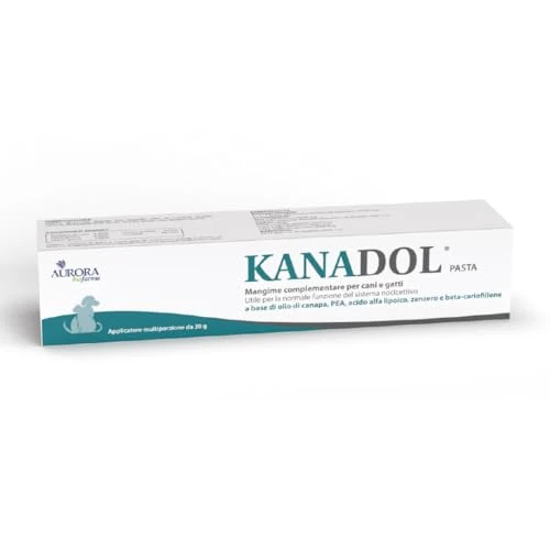 Oferta limitada: Aurora Biofarma Kanadol Pasta 30 Gramos – Alimento complementario útil para la función Normal del Sistema nociceptivo – Apto para Perros y Gatos de 24.95 € a 24.95 € (ahorro 0.00%)