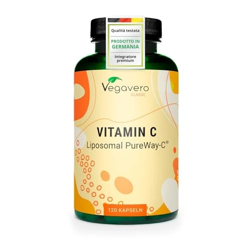 Offerta a tempo: Vitamina C Liposomiale | Dosaggio Ottimale | Pureway-C™ | Alta Biodisponibilità | Acido Ascorbico Puro | 120 Capsule | Vegano & Senza Additivi | Vegavero® - 35% da 25.95 € a 16.99 €