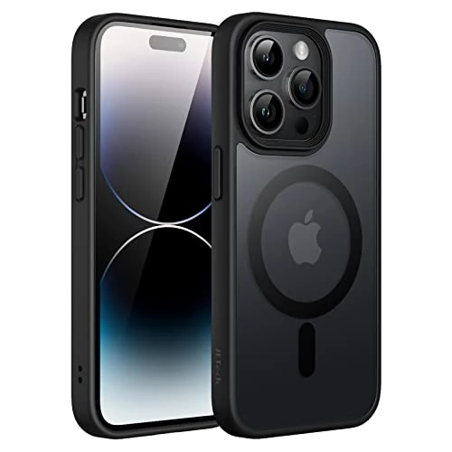 Limited-time offer: JETech Magnetic Case for iPhone 14 Pro 6.1-Inch Compatible with MagSafe, Translucent Matte Back Slim Shockproof Phone Cover (Black) from 10.99 GBP to 10.99 GBP (save 0%)