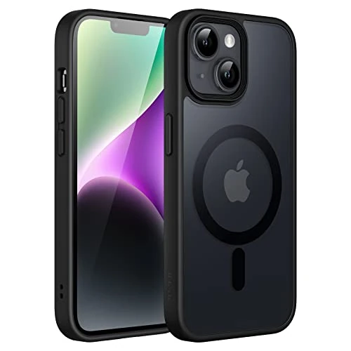 Tijdelijke aanbieding: JETech Magnetische Matte Case voor iPhone 14, Zwart | Compatibel met MagSafe, Doorschijnende Matte Achterkant, Slanke Schokbestendig van 12.99 € naar 12.99 € (0.00% korting)