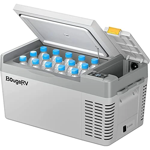 Zeitlich begrenztes Angebot: BougeRV CRPRO Kompressor Kühlbox 12v, 20 Liter Auto Kühlbox(-22℃~10℃), 12/24V DC &110-240V AC Tragbarer Auto Kühlschrank, 12v Kühlschrank, für Auto, Camping, Reisen, Grau (Aktualisierte Version) von 179.99 € auf 179.99 € (0.00