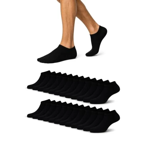 Oferta limitada: Basic Treasure 12 Calcetines Tobilleros Hombre Mujer, Pinkis, Negro, 39-42 de 14.99 € a 13.99 € (ahorro 7%)