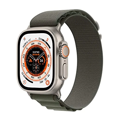 Apple Watch Ultra (GPS + Cellular, 49mm) Caja de Titanio con Correa Loop Alpine Verde - S (Reacondicionado)